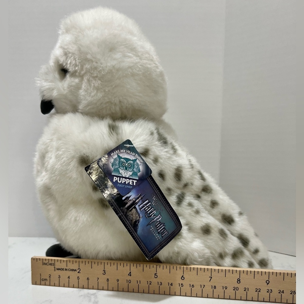 UNIVERSAL STUDIO HARRY POTTER FLUFFY WHITE PLUSH OWL PUPPET - Picture 9 of 12